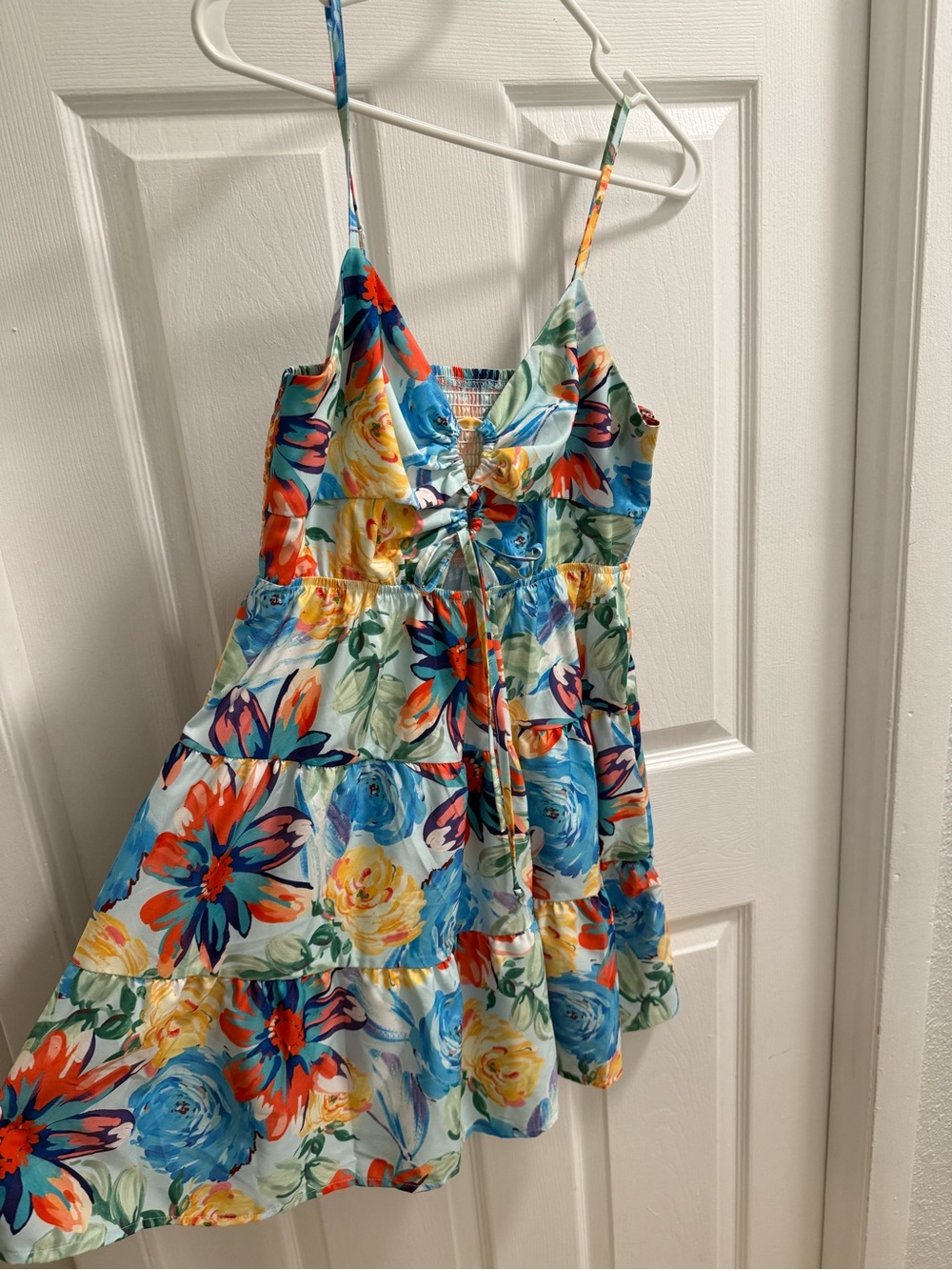 Floral Tie-Front Sundress - Multicolor💐